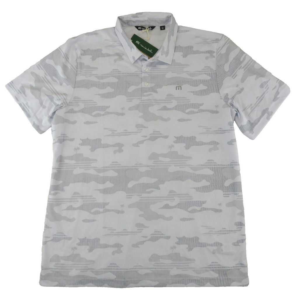 Travis Mathew Golf Camo Polo Shirt Mens 3XL Beachside Stealth